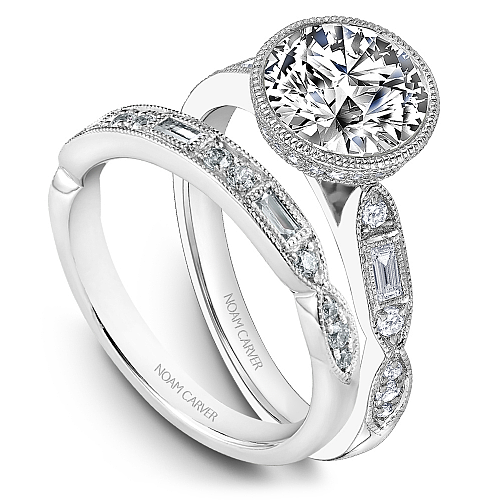 Noam Carver Engagement Ring B355-01 in 14K White Gold
