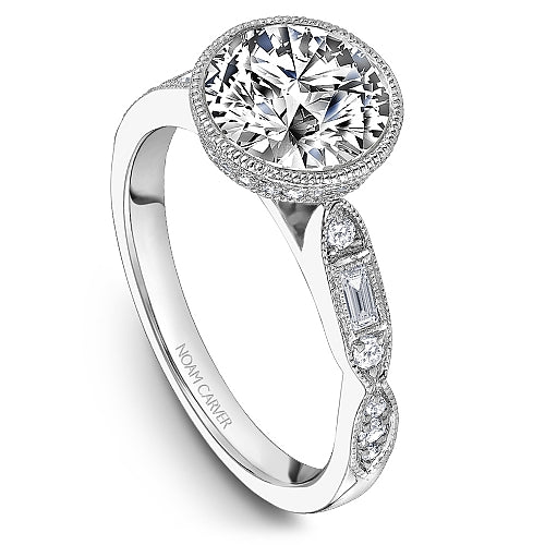 Noam Carver Engagement Ring B355-01 in 14K White Gold