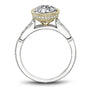 Noam Carver Engagement Ring B355-01 in 14K White Shank with Yellow Head