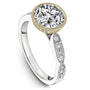 Noam Carver Engagement Ring B355-01 in 14K White Shank with Yellow Head