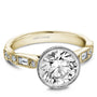 Noam Carver Engagement Ring B355-01 in 14K Yellow Shank with White Head