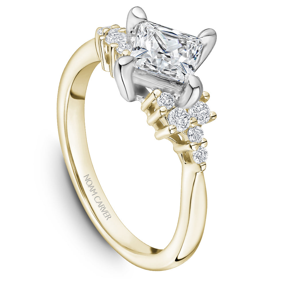 Noam Carver Engagement Ring B362-01 in 14K Yellow Shank with White Head