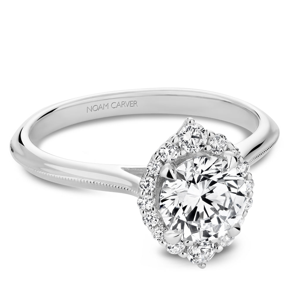 Noam Carver Engagement Ring B368-01 in 14K White Gold
