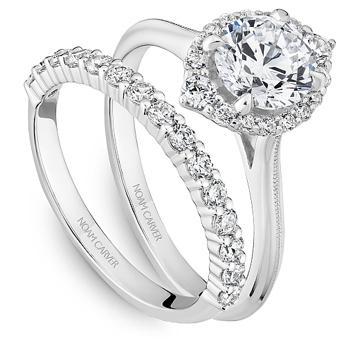 Noam Carver Engagement Ring B368-01 in 18K White Gold