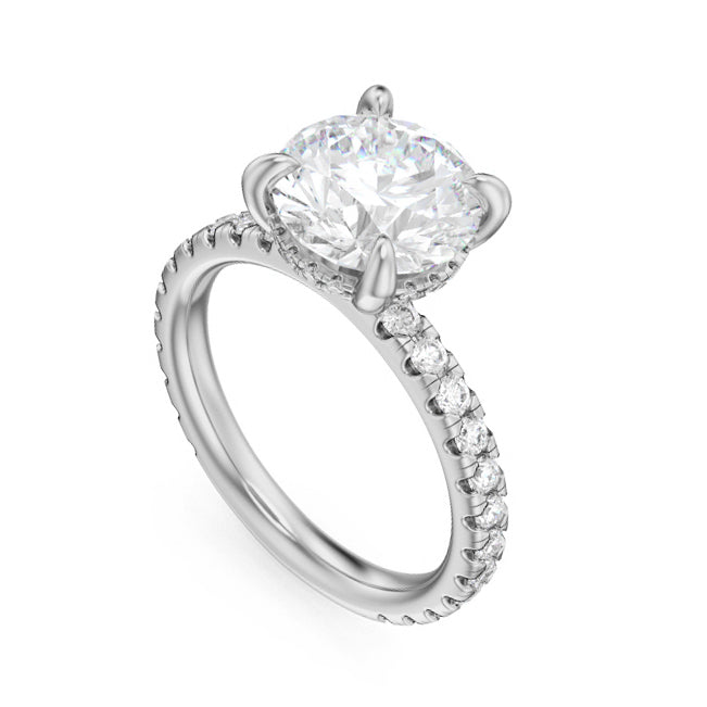 Noam Carver Engagement Ring B372-01 in 14K White Gold