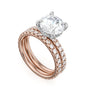 Noam Carver Engagement Ring B372-01 in 14K Rose Shank with White Head