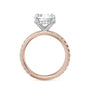 Noam Carver Engagement Ring B372-01 in 14K Rose Shank with White Head
