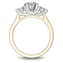 Noam Carver Engagement Ring B373-01 in 14K Yellow Shank with White Head