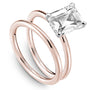 Noam Carver Engagement Ring B376-03 in 14K Rose Shank with White Head