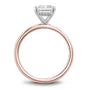 Noam Carver Engagement Ring B376-03 in 14K Rose Shank with White Head