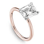 Noam Carver Engagement Ring B376-03 in 14K Rose Shank with White Head