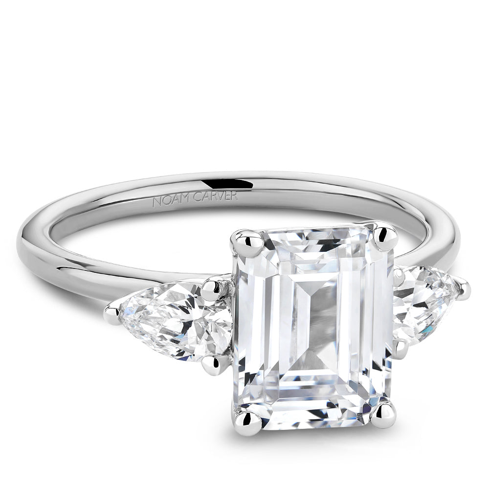 Noam Carver Engagement Ring B379-01 in 14K White Gold