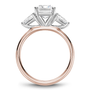 Noam Carver Engagement Ring B379-01 in 14K Rose Shank with White Head