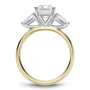 Noam Carver Engagement Ring B379-01 in 14K Yellow Shank with White Head