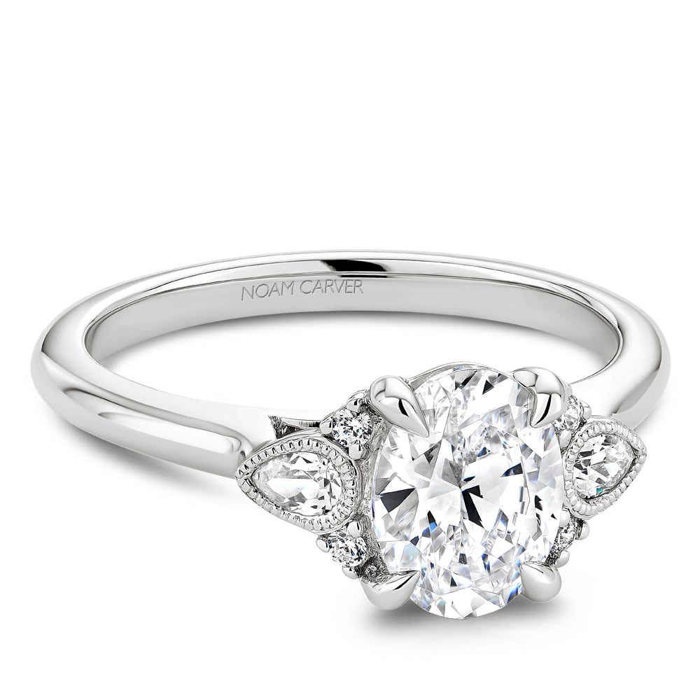 Noam Carver Engagement Ring B396-01 in 14K White Gold