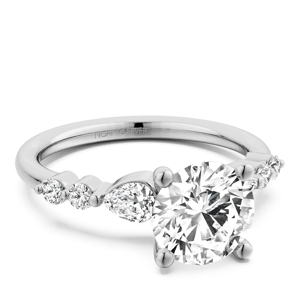 Noam Carver Engagement Ring B407-01 in 14K White Gold