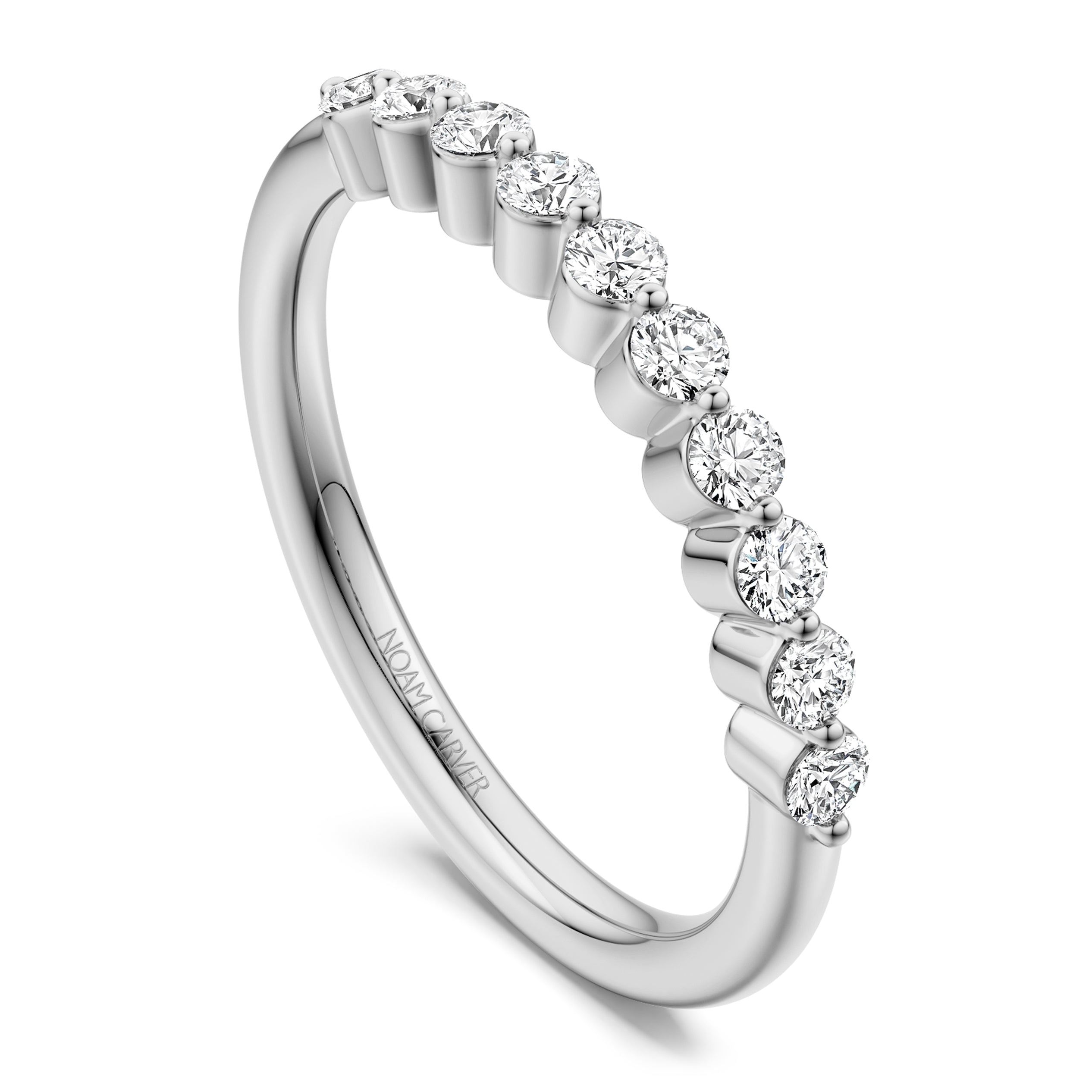 Noam Carver Matching Band B407-01 in 14K White Gold