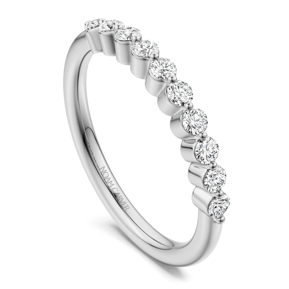 Noam Carver Matching Band B407-01 in 14K White Gold
