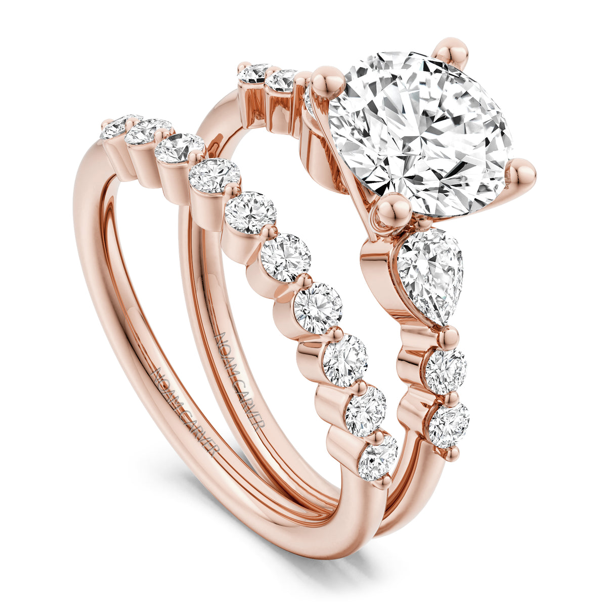 Noam Carver Engagement Ring B407-01 in 14K Rose Gold