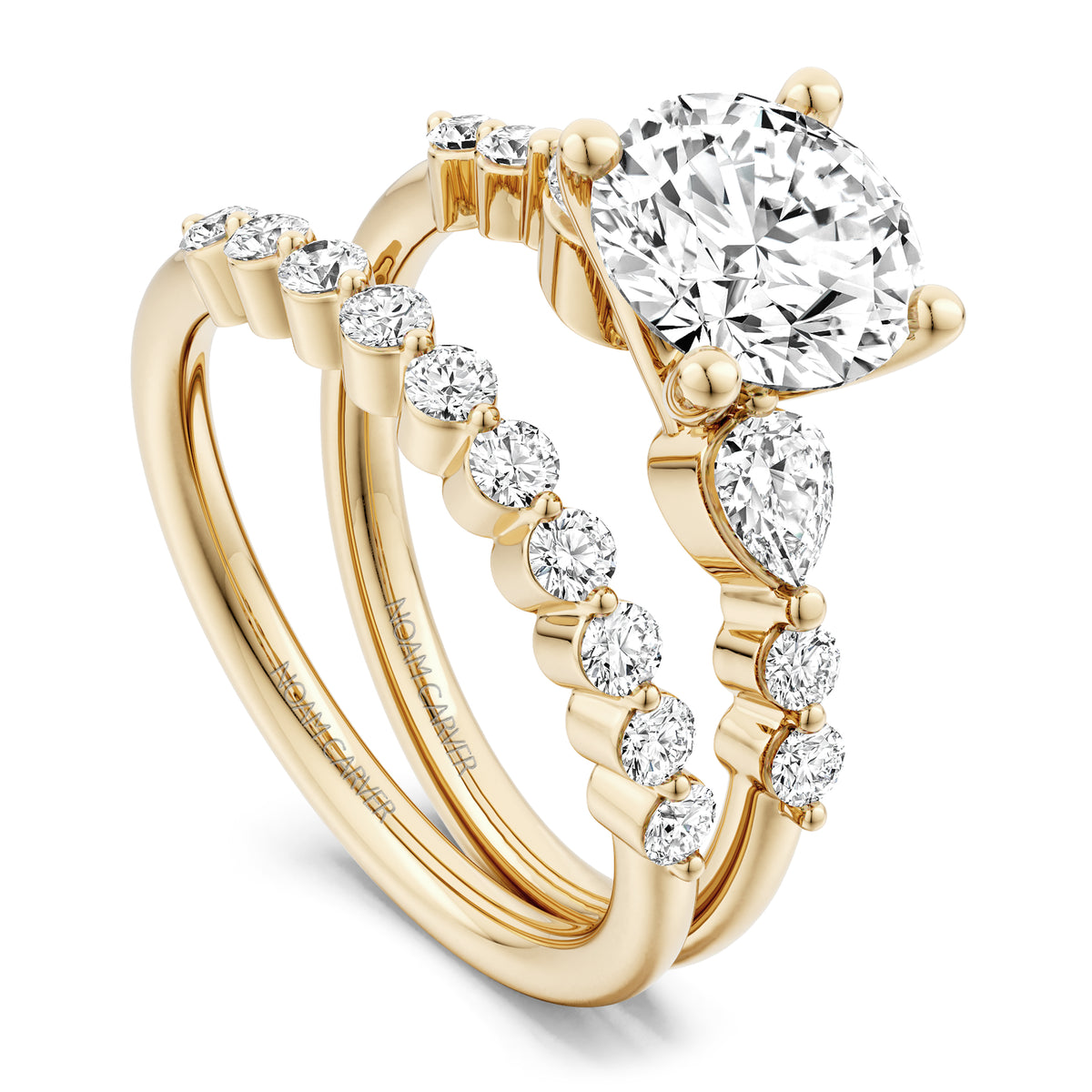 Noam Carver Engagement Ring B407-01 in 14K Yellow Gold
