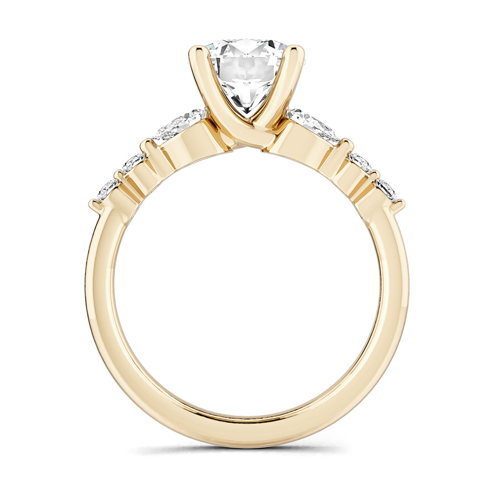 Noam Carver Engagement Ring B407-01 in 14K Yellow Gold