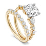 Noam Carver Engagement Ring B407-01 in 14K Yellow Shank with White Head