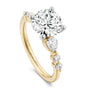 Noam Carver Engagement Ring B407-01 in 14K Yellow Shank with White Head