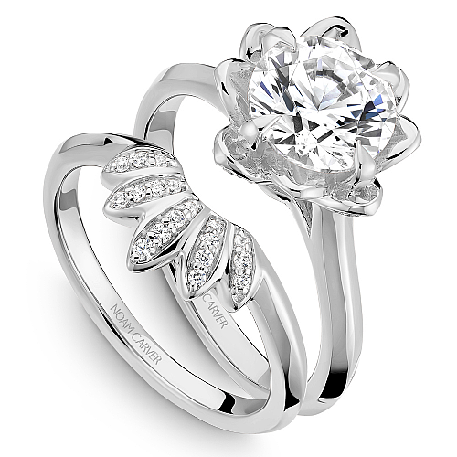 Noam Carver Engagement Ring B411-01 in 14K White Gold