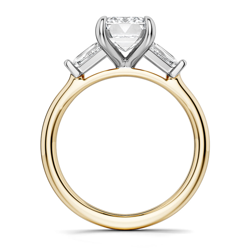 Noam Carver Engagement Ring B440-02 in 14K Yellow Shank with White Head
