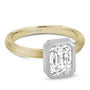 Noam Carver Engagement Ring B450-01 in 14K Yellow Shank with White Head
