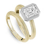 Noam Carver Engagement Ring B450-01 in 14K Yellow Shank with White Head