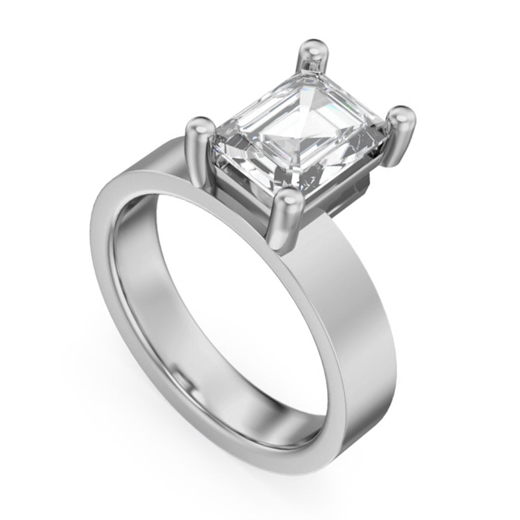 Noam Carver Engagement Ring B475-03 in 14K White Gold