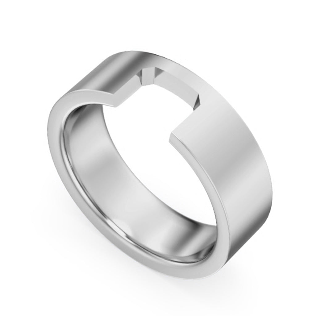 Noam Carver Matching Band B475-03 in 14K White Gold