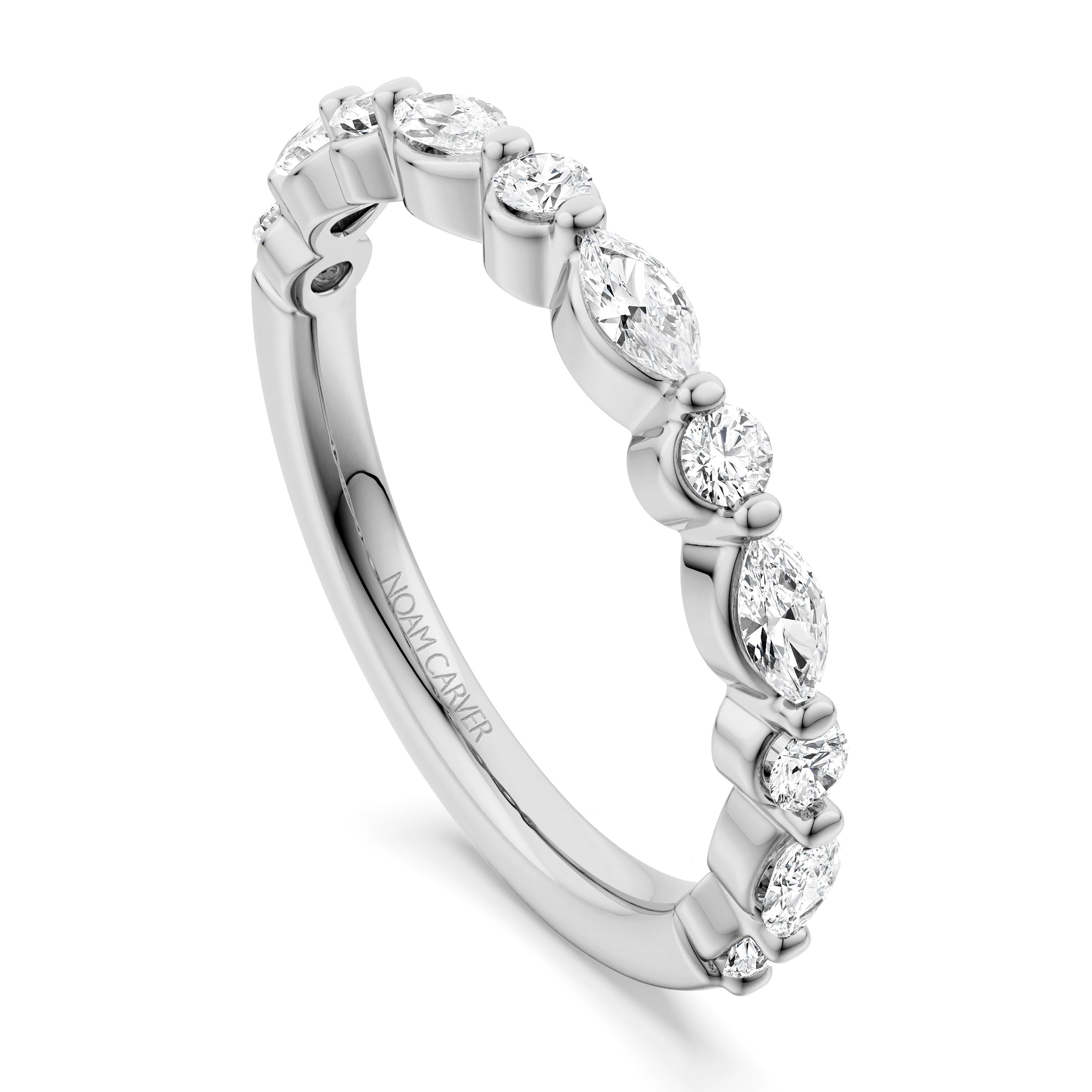 Noam Carver Matching Band B477-01 in 14K White Gold