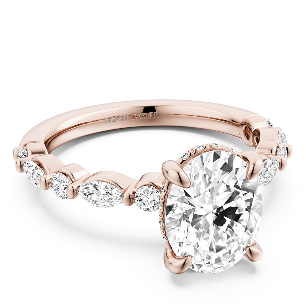 Noam Carver Engagement Ring B477-01 in 14K Rose Gold