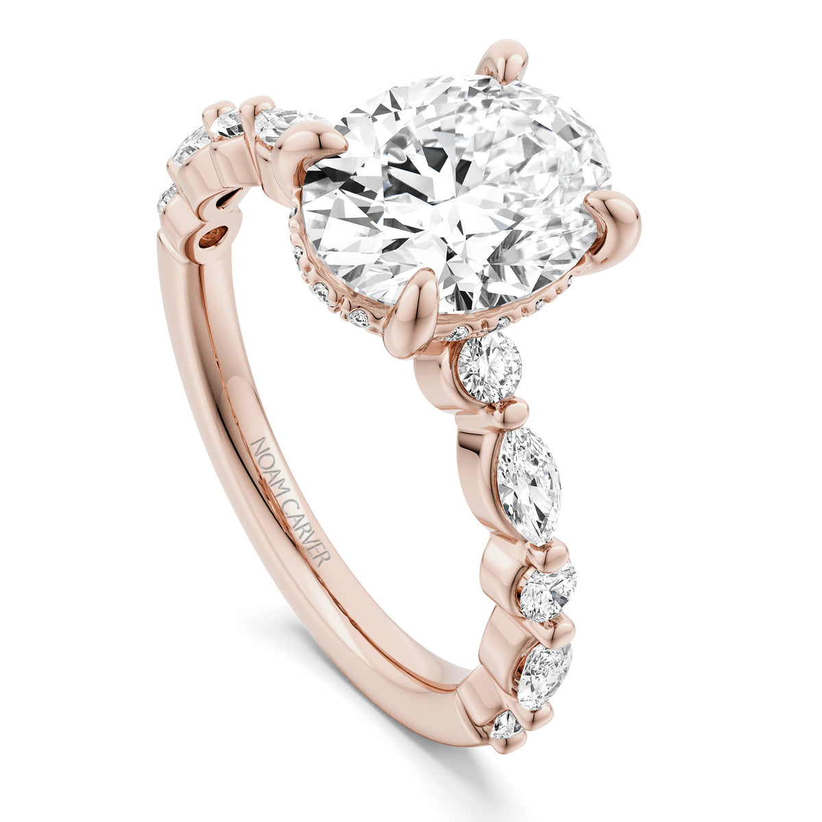 Noam Carver Engagement Ring B477-01 in 14K Rose Gold