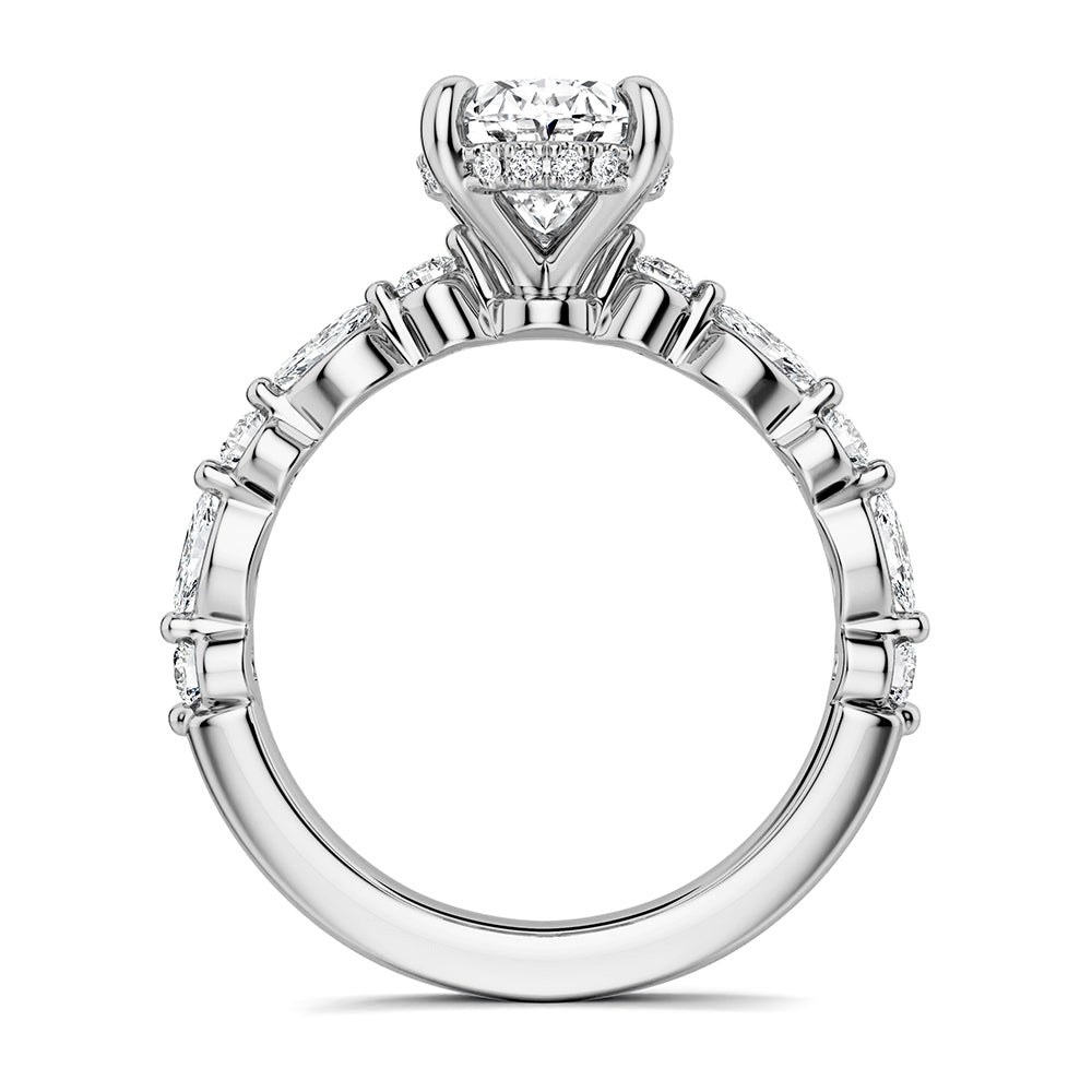 Noam Carver Engagement Ring B477-01 in 14K White Gold