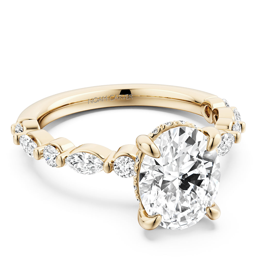 Noam Carver Engagement Ring B477-01 in 14K Yellow Gold