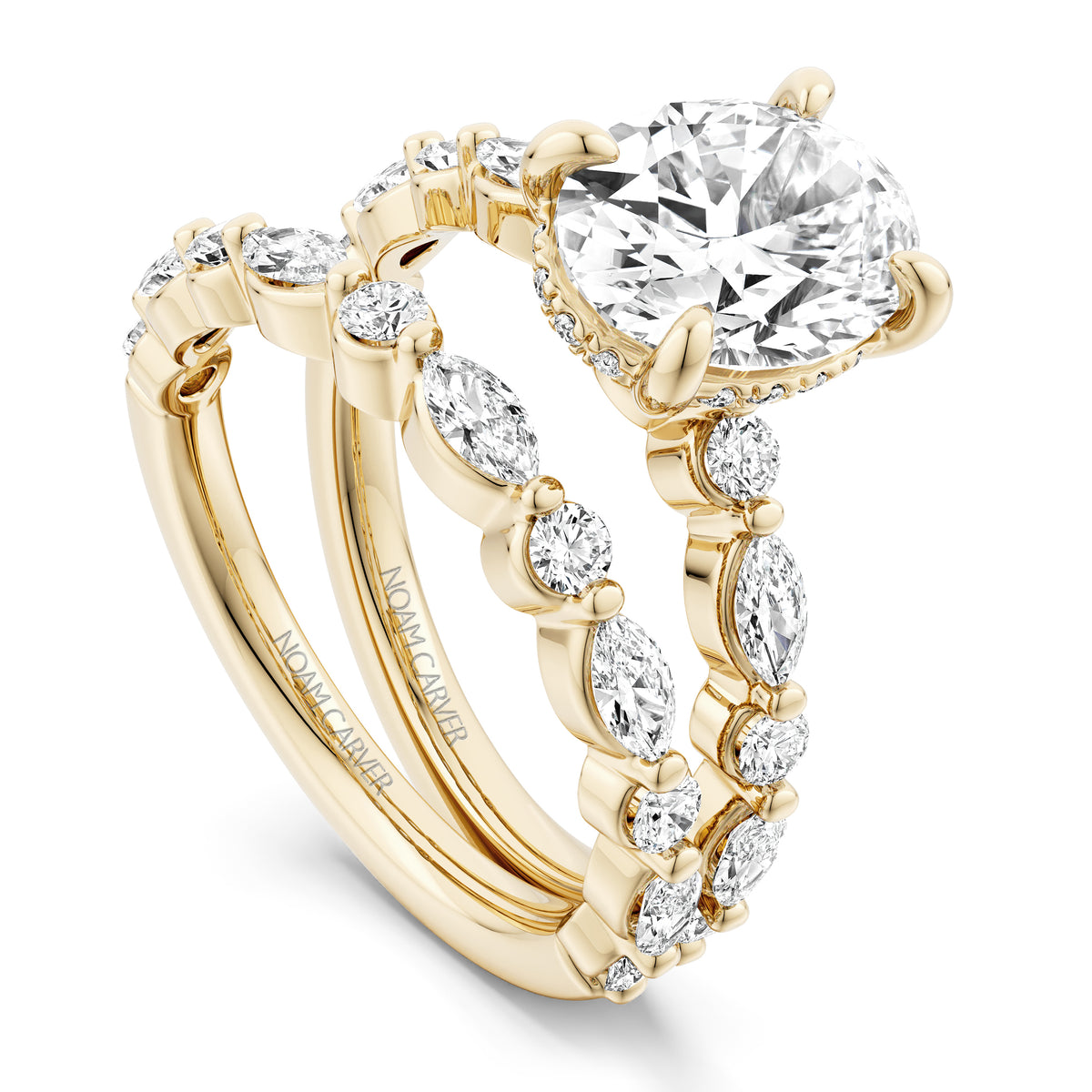 Noam Carver Engagement Ring B477-01 in 14K Yellow Gold