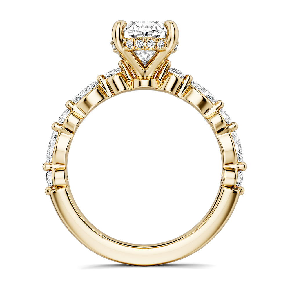 Noam Carver Engagement Ring B477-01 in 14K Yellow Gold