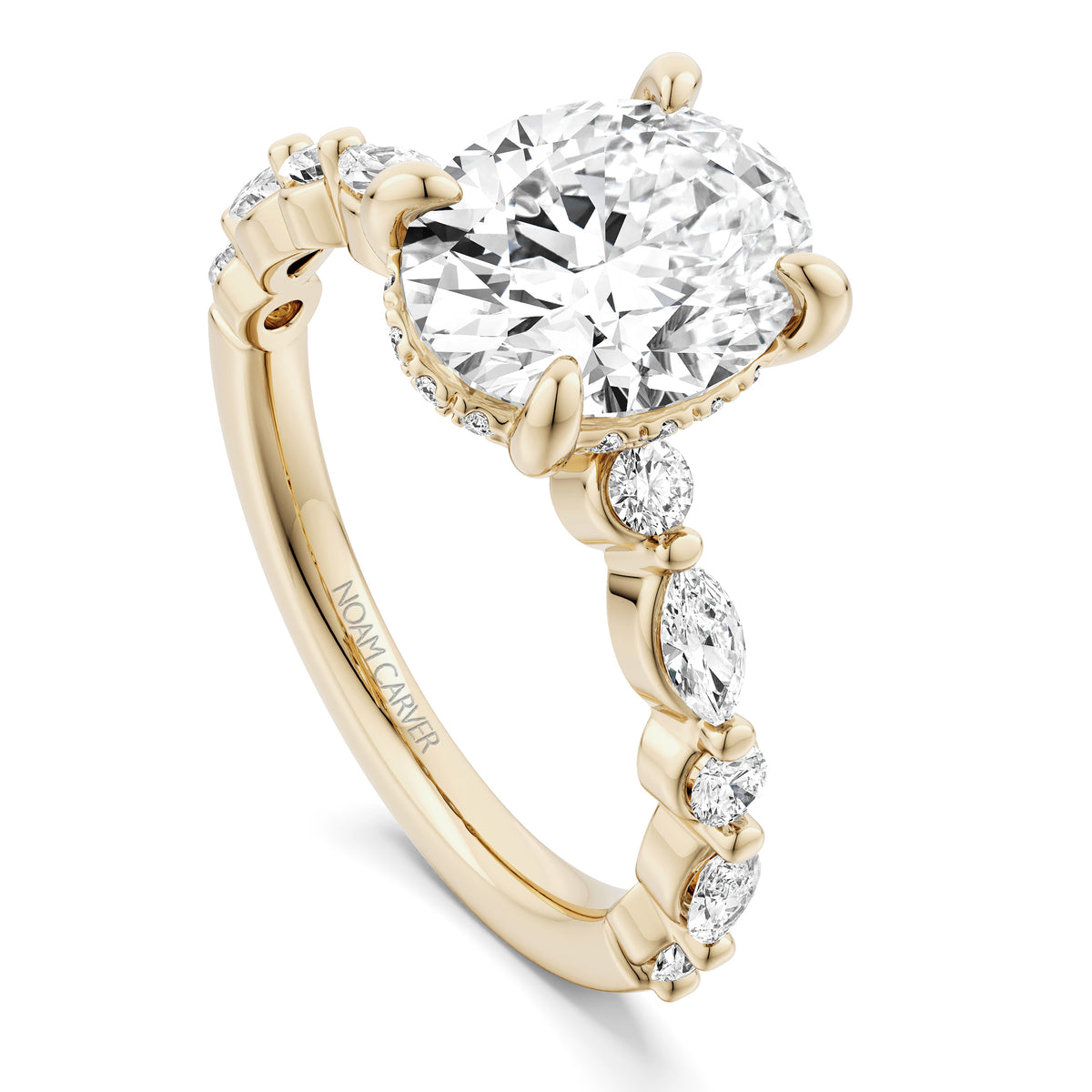 Noam Carver Engagement Ring B477-01 in 14K Yellow Gold