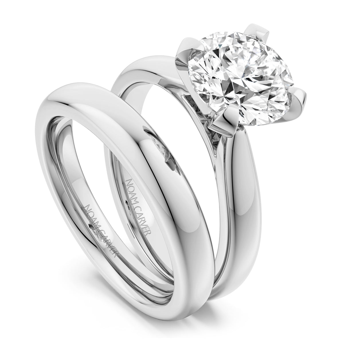 Noam Carver Engagement Ring B478-01 in 14K White Gold