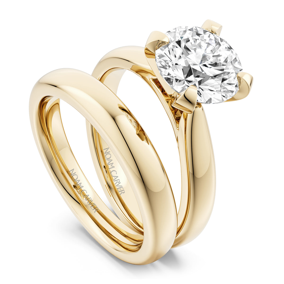 Noam Carver Engagement Ring B478-01 in 14K Yellow Gold
