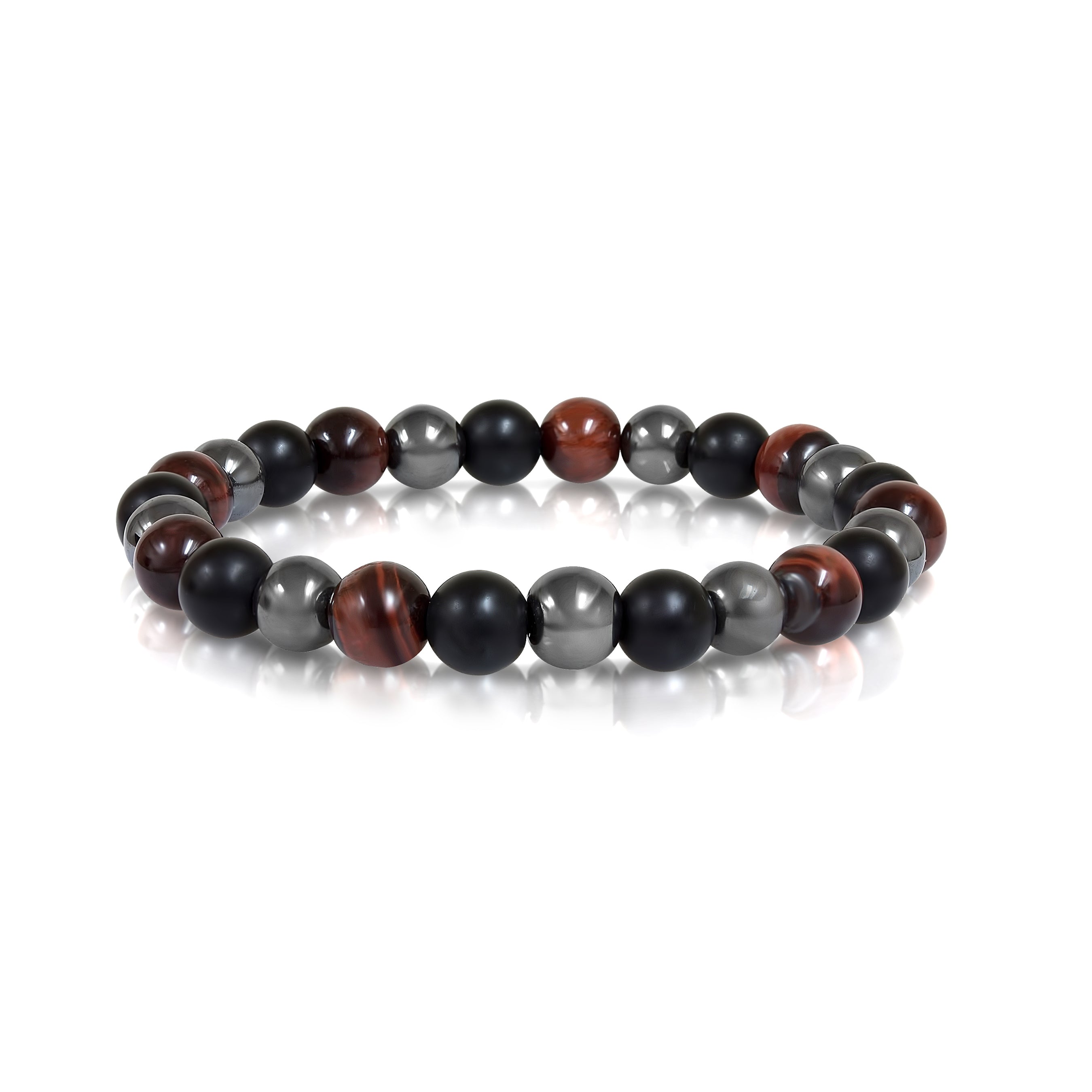 Red Multi Beaded Bracelet 8mm