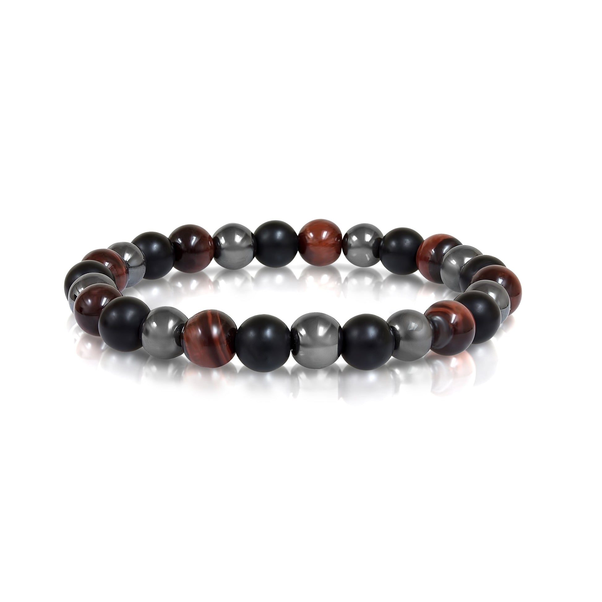 Red Multi Beaded Bracelet 8mm