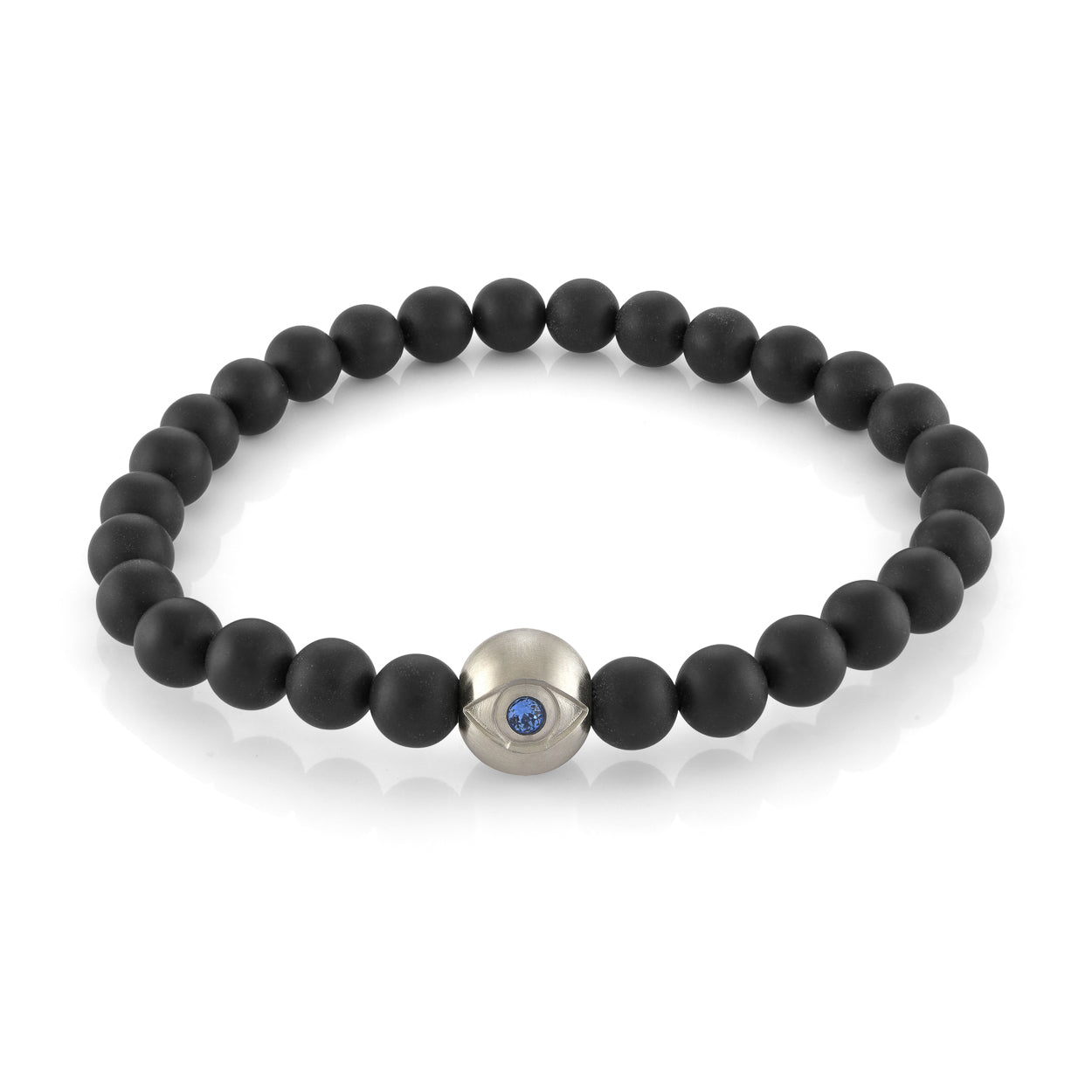 Onyx Evil Eye Bracelet 6mm