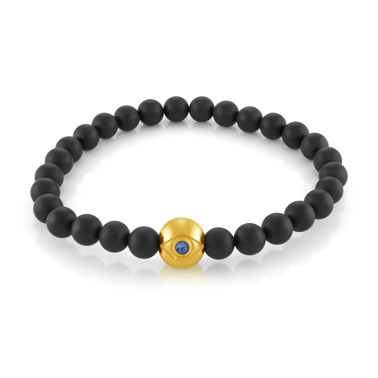 Onyx Evil Eye Bracelet 6mm