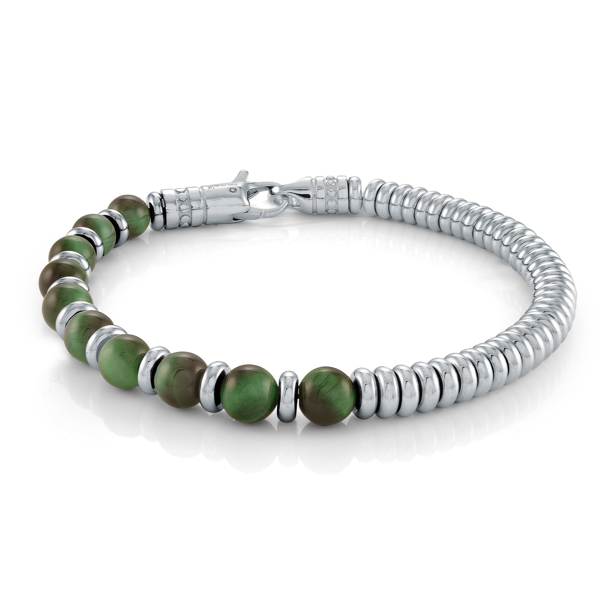 Hybrid Beaded & Steel Bracelet 6mm