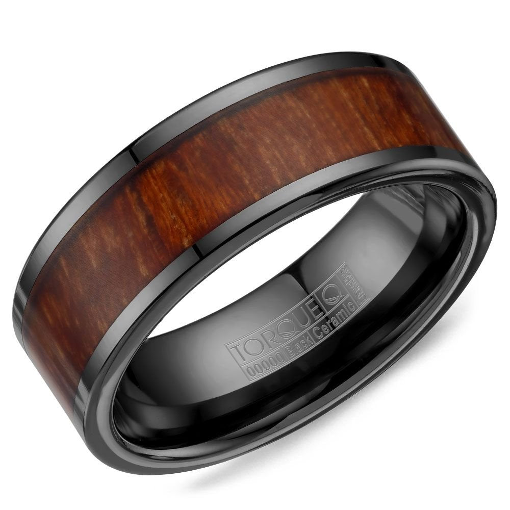 Black Ceramic TORQUE Wedding Band
