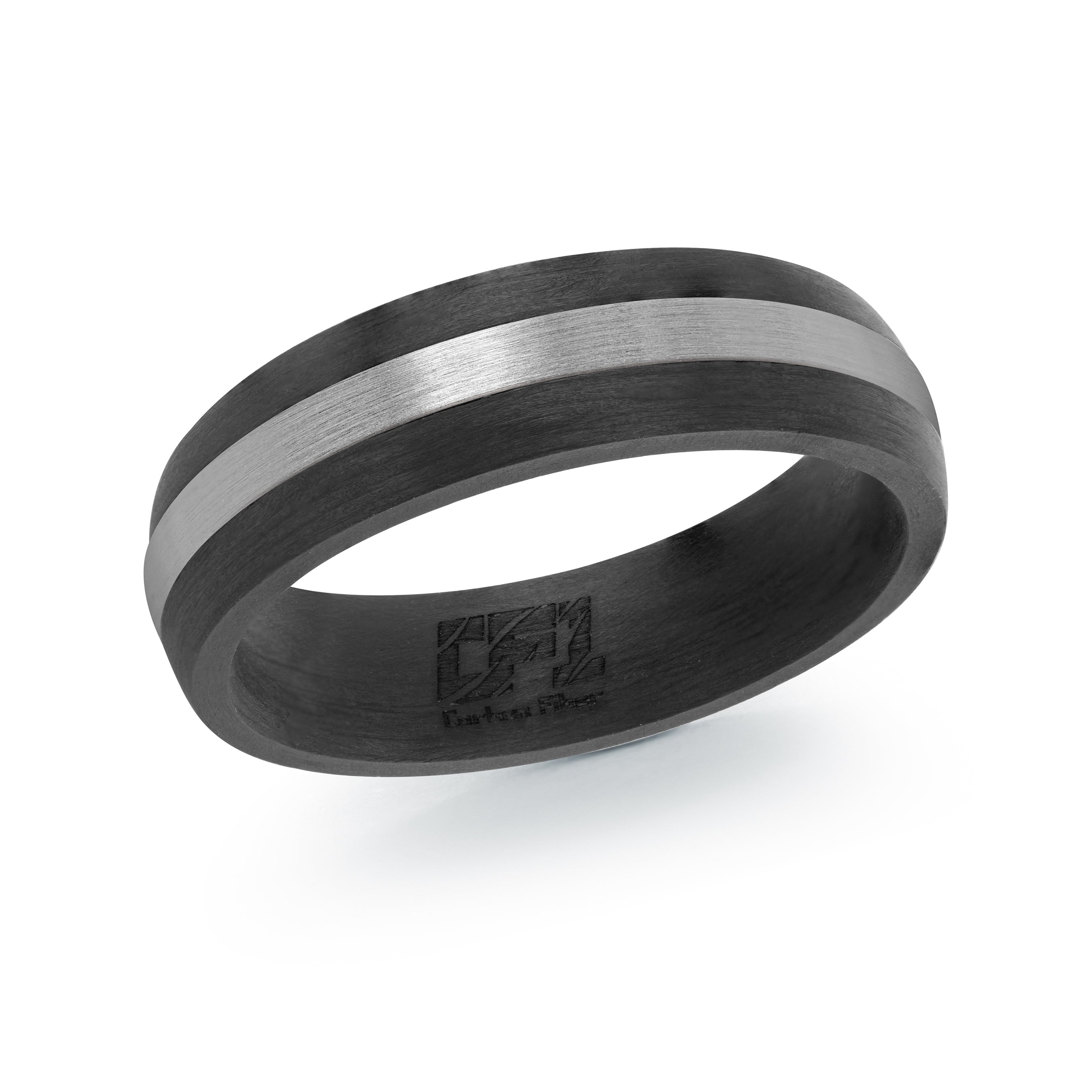 Dual Carbon Stripe Ring 6mm